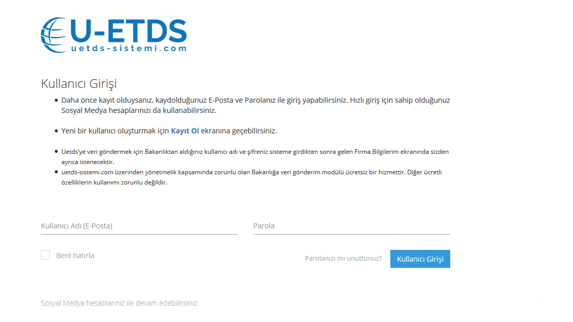 U-etds Kayıt Üye Ol